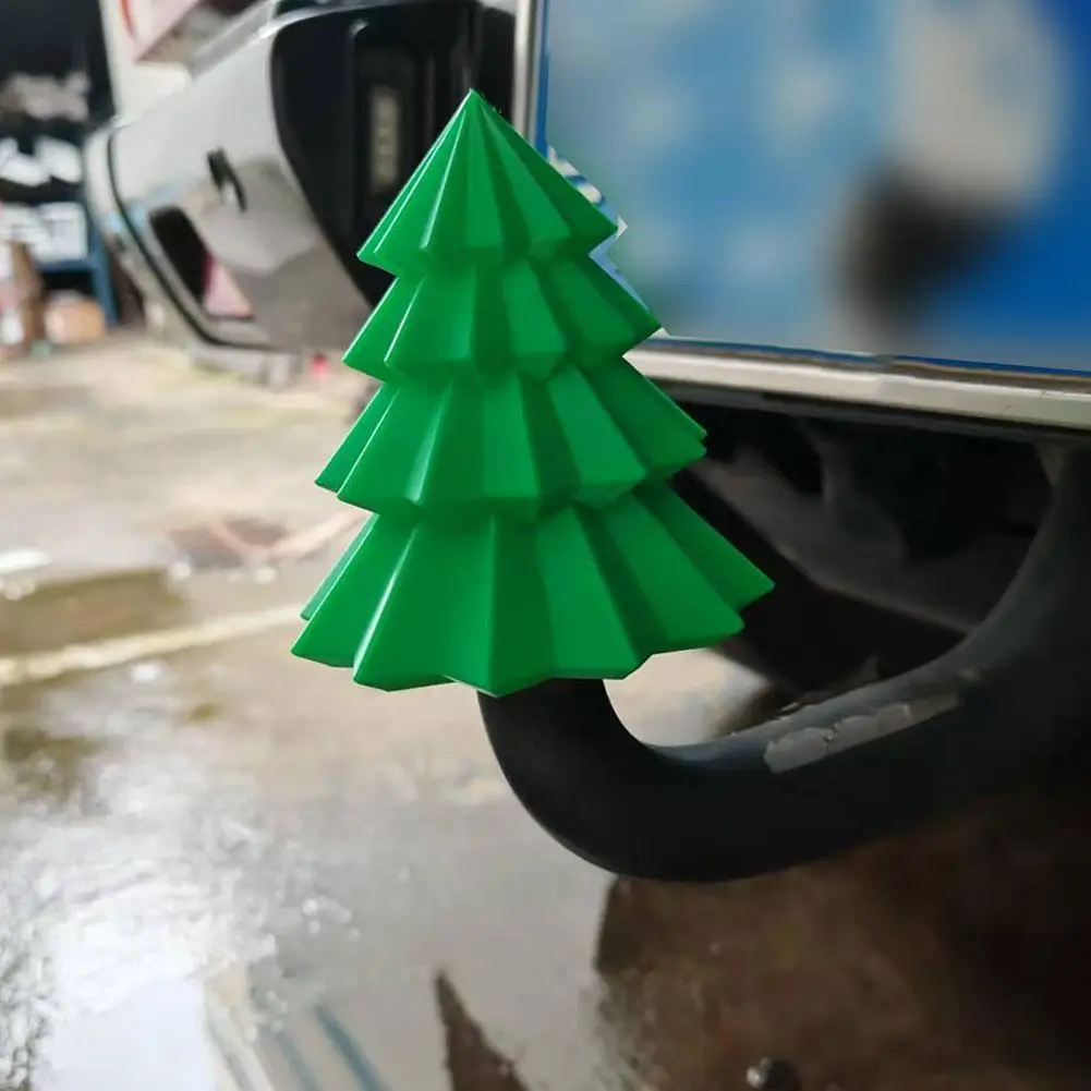 Christmas Tree Trailer Hitch Ball Cover Trailer Coupling 3D Receiver Prevent Tube Printed Rusting Christmas Cap Anti Gift L5C8