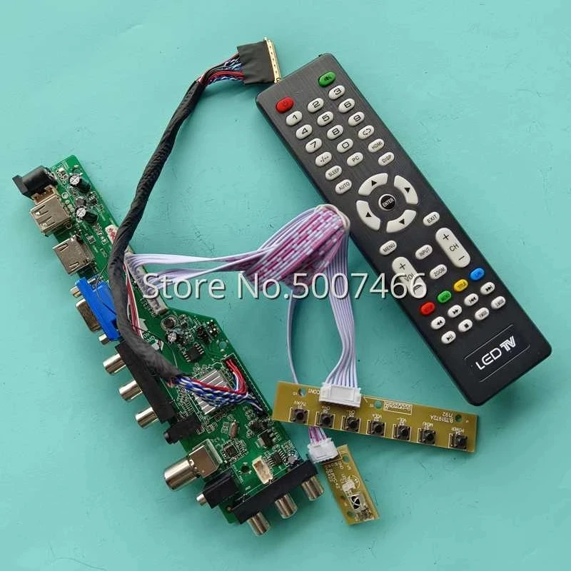 ZS.D3663LUA.A81 DVB-T2 DVB-T DVB-C Digital TV LCD Driver Board 15-32Inch Universal LCD TV  Board+7 Key Board 36637