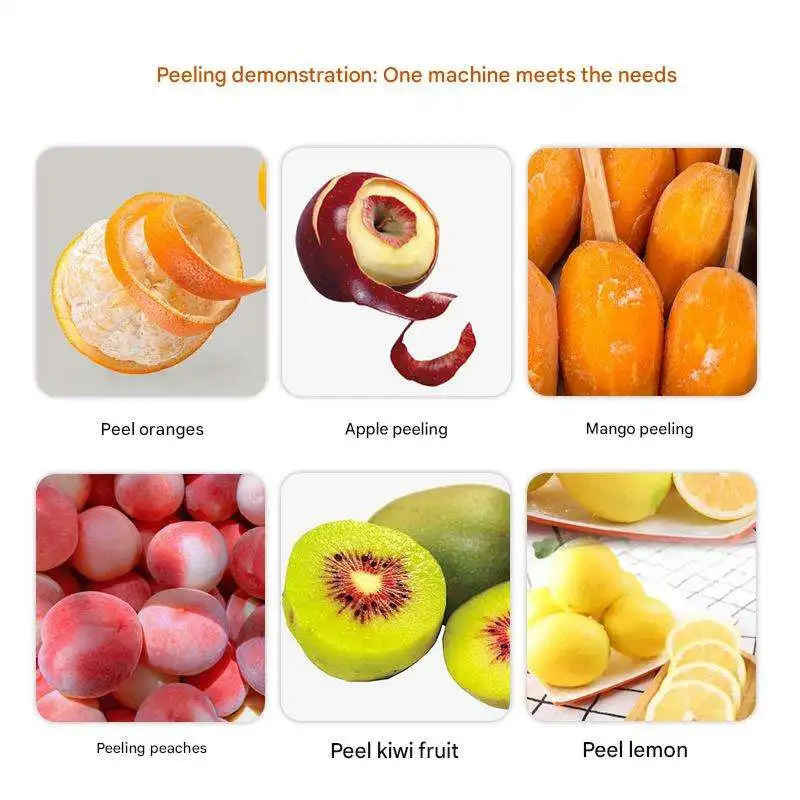 Fully Automatic Fruit Fast Peeling Machine Dual Blade Splash Proof Juice Peeling Machine for Commercial and Household Integrated