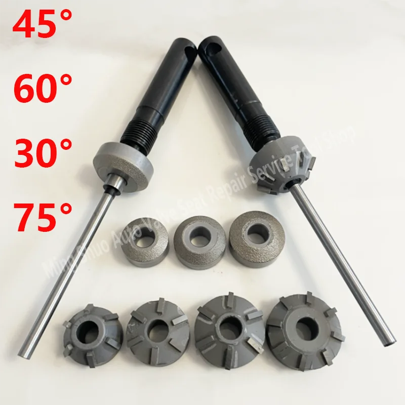오토바이 자동차 엔진 밸브 시트 수리 리머 헤드, 45 도, 60 도, 30/75 도 카바이드 밸브 시트 커터, 그라인딩 휠