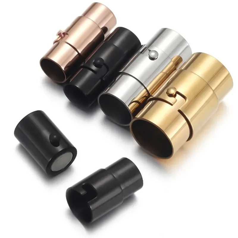 1pcs Lace Buckle Clasps for Leather Cord Bracelet Jewelry Making Accessories Stainless Steel Magnetic Clasp Fastener Closure