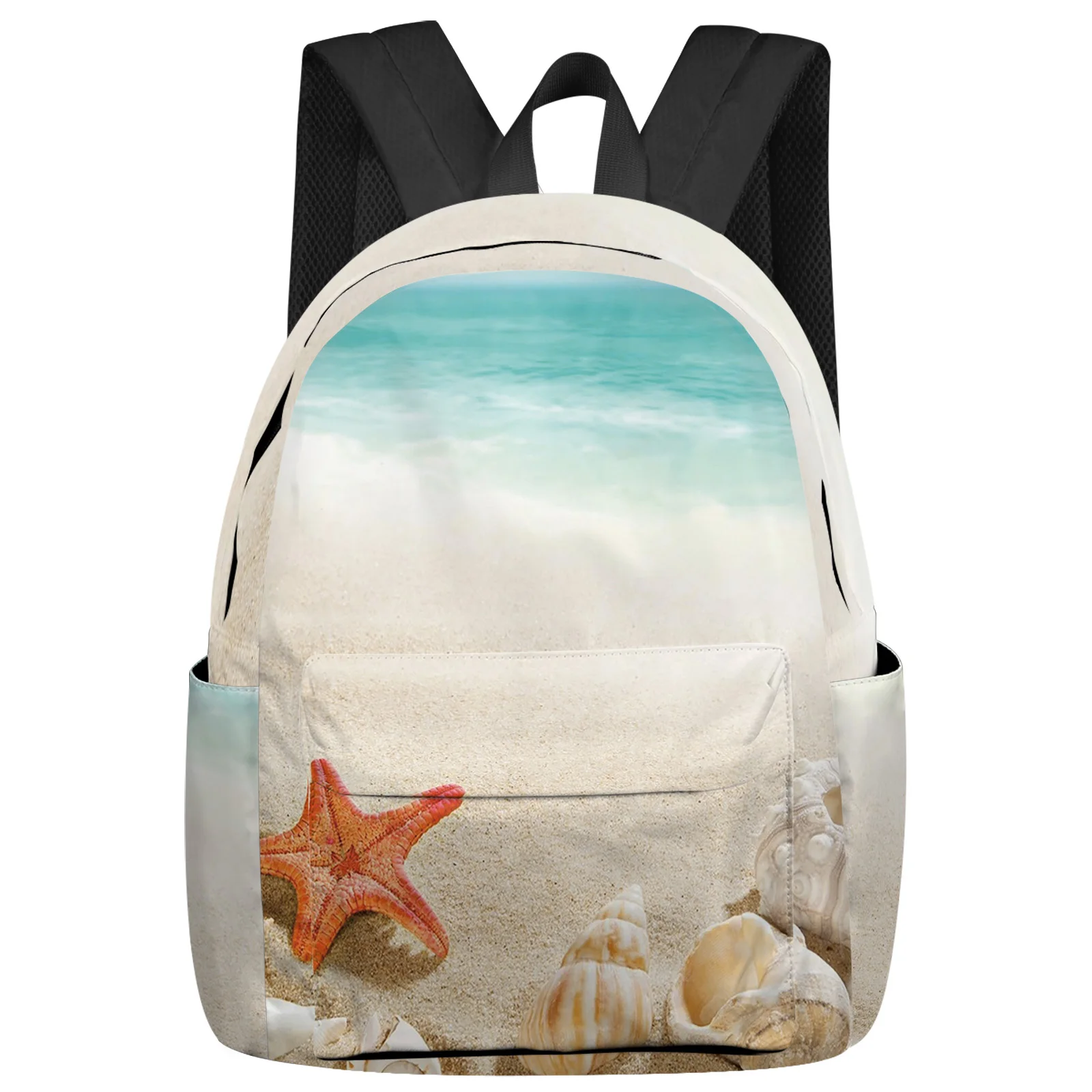 

Ocean Beach Starfish Shell Feminina Backpacks Teenagers Student School Bags Laptop Backpack Men Women Female Travel Mochila