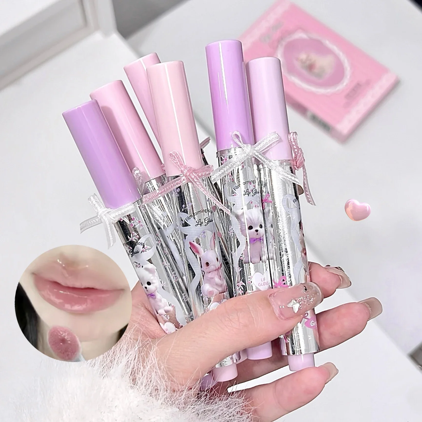 Crystal Jelly Lip Gloss Moisturizing Dyeing Waterproof Mirror Lip Glaze Transparent Water Light Liquid Lipstick Tint Cosmetics