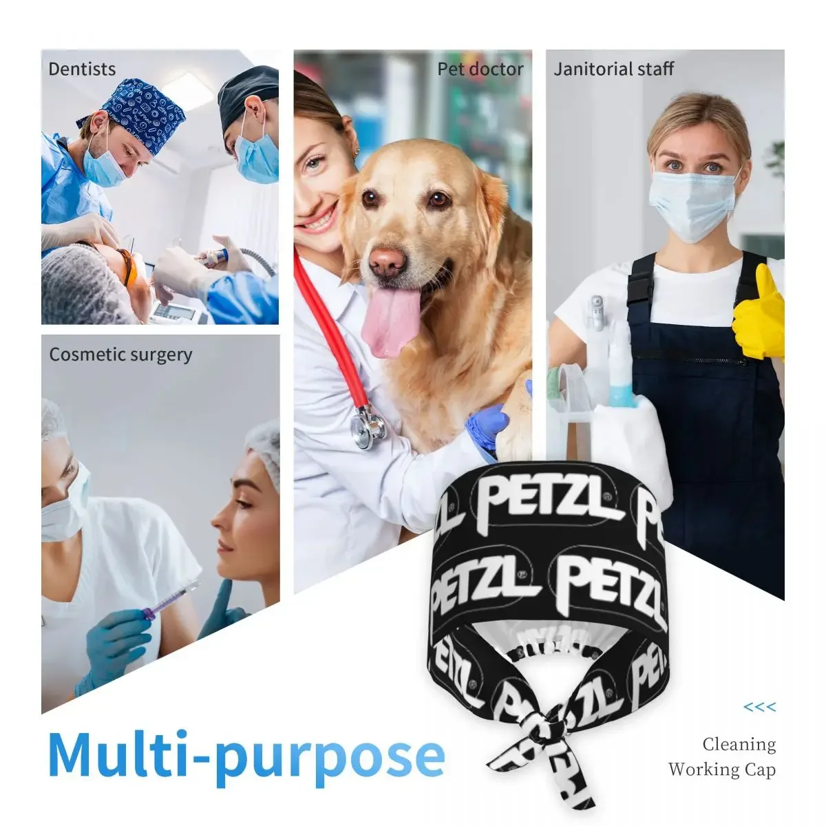 Sport Petzls Scrub Hat Doctor Working Surgical Cap Men Women Adjustable Nursing Caps for Dentist view 5