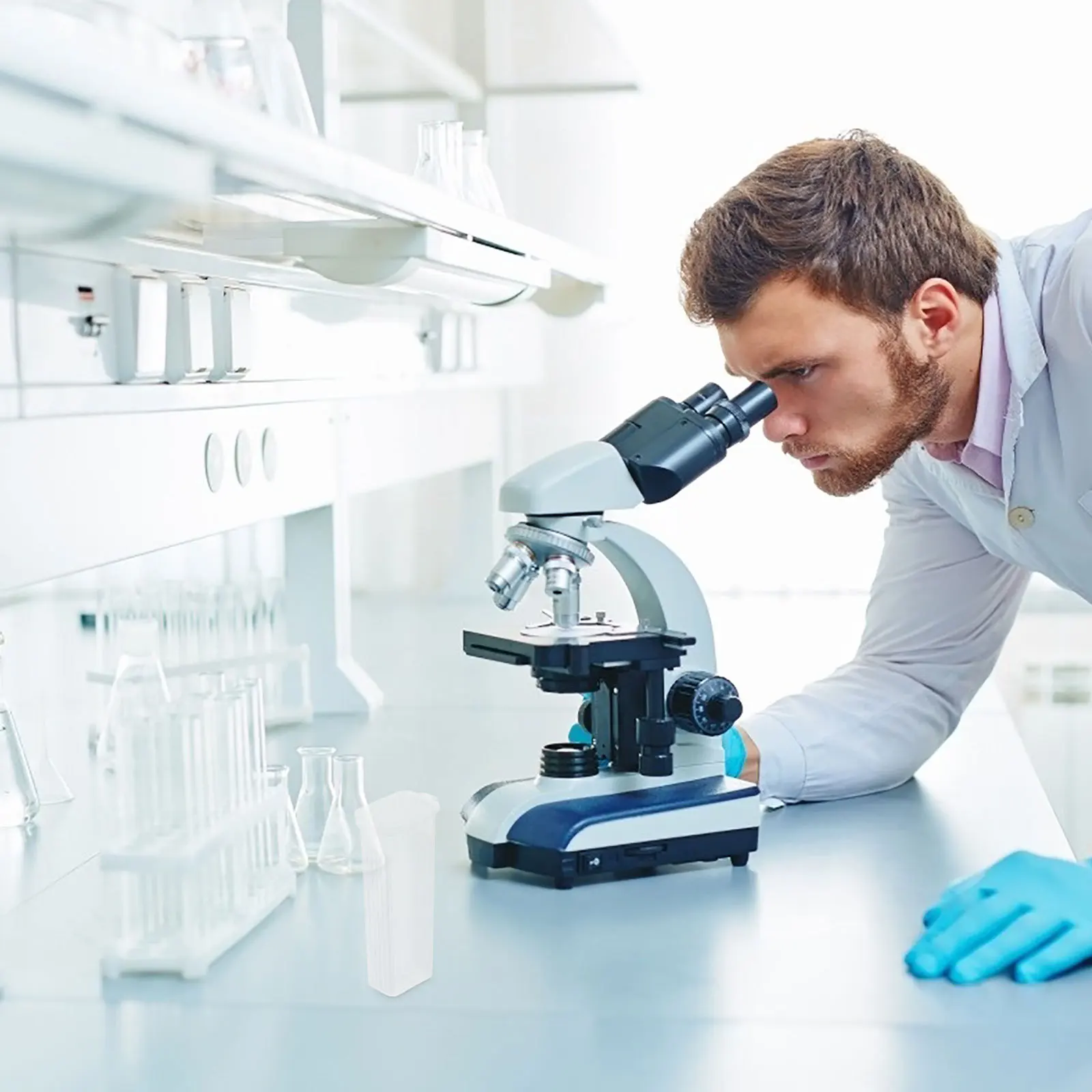 10개 세트 병리학 슬라이드 보관함 염색 코플린 병 포함 안전한 슬라이드 운송 시스템 병원 및 과학 연구에 이상적