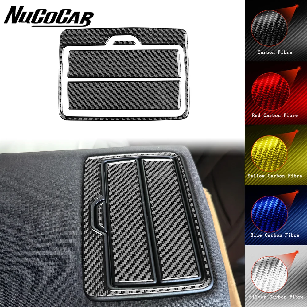 

For Mini Cooper F60 Countryman 2017-2023 Carbon Fiber Rear Water cup Panel Cover Car Interior Accessories Decorative Stickers