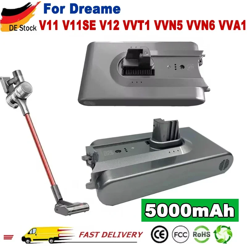 

Original replacement battery For Dreame V11 V11SE V12 VVT1 VVN6 VVA1 Wireless Vacuum Cleaner 18650 Battery Pack