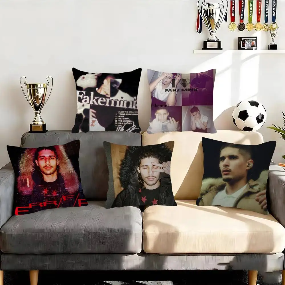 1 PCSinger F-Fakemink V-Vincenzo  Decorative Polyester Throw Pillow Cover Square Suitable for Home Office Coffee Shop Decor