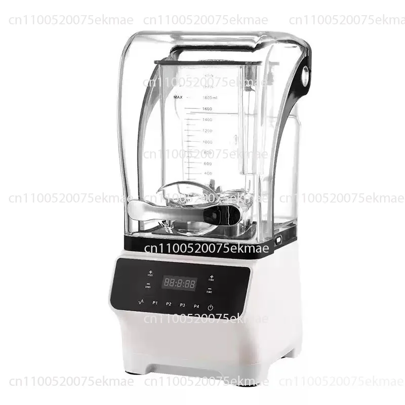 Fully Automatic Soundproofed Slush Machine with Cover – Commercial Ice Crusher for Bubble Tea Shops: Slushies and Milkshakes