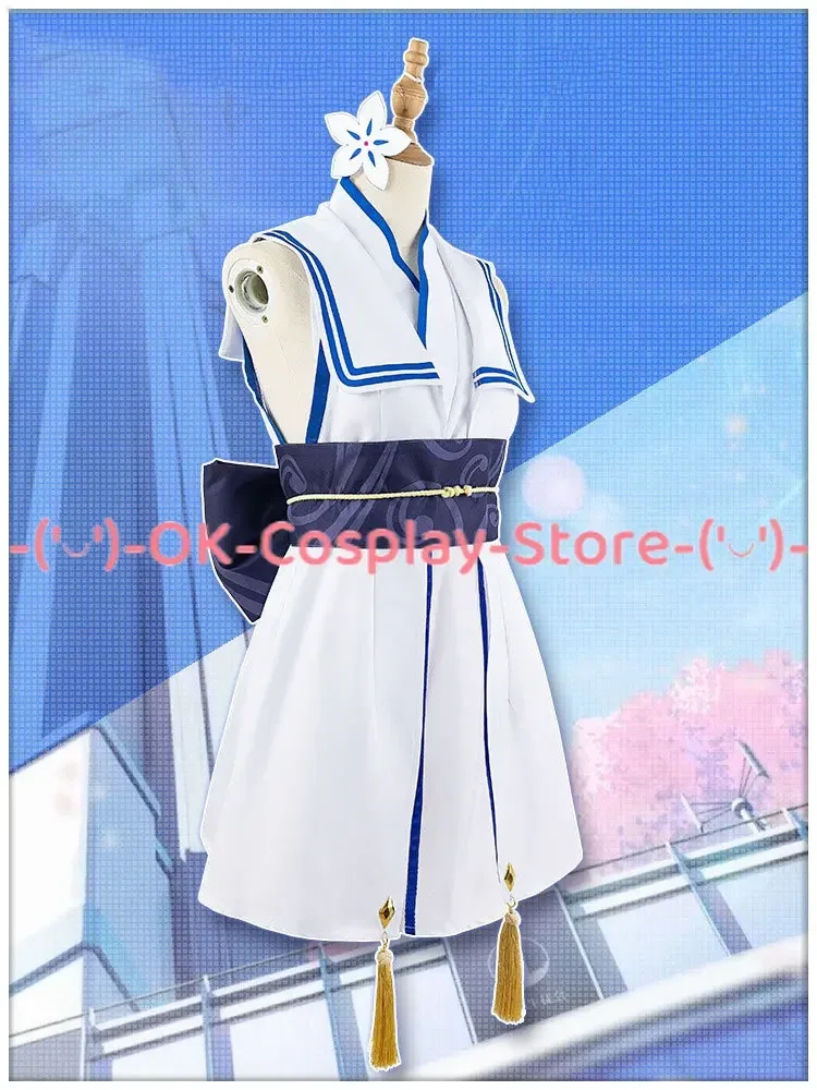 Disfraz de WARAKU CHISE, uniforme de fiesta de Halloween, vestido de Cosplay de archivo azul, ropa de Anime hecha a medida