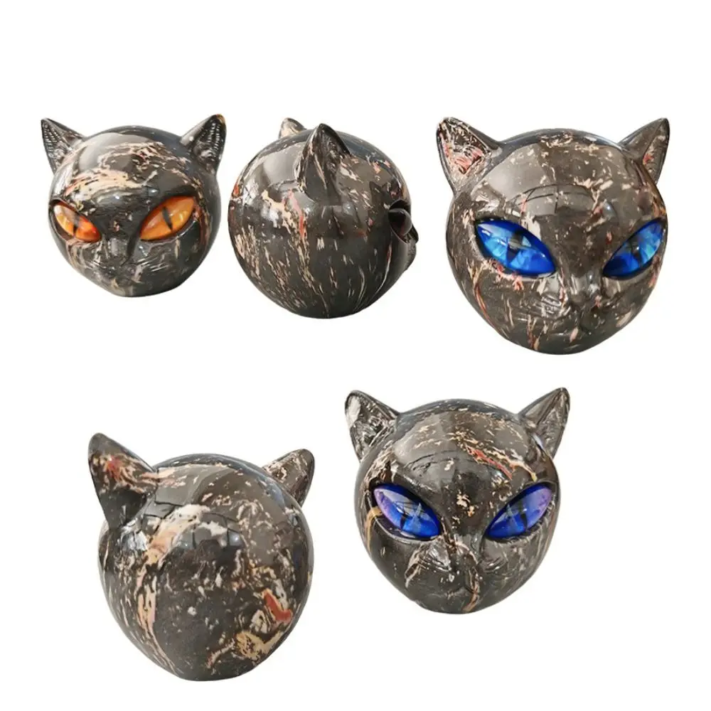 الراتنج الأسود القط النحت منحوتة باليد شفاء فاخر القط الأسود تمثال ديكور المنزل أنيقة القط الأسود تمثال القطط عشاق #5