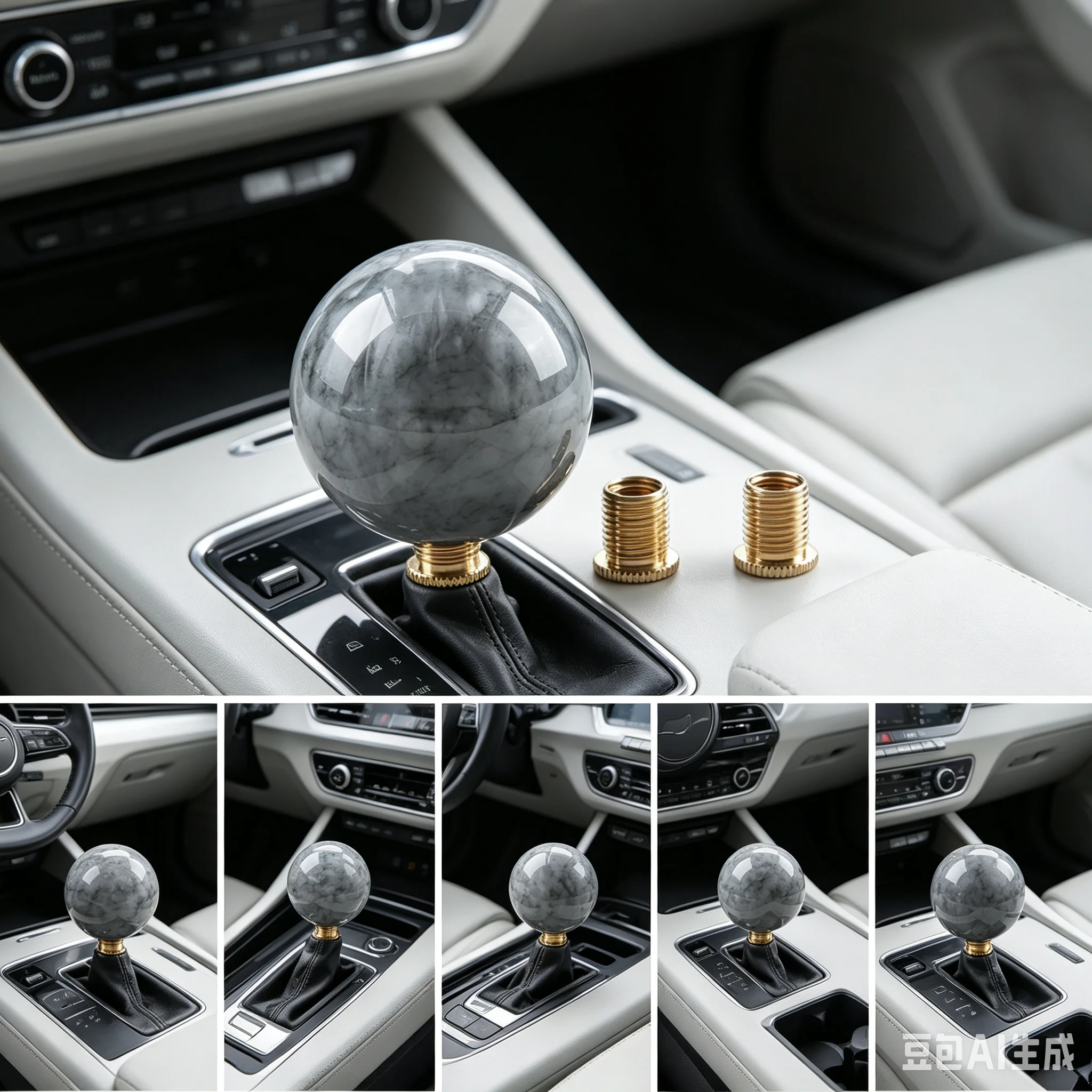 54mm Car Resin Manual Automatic Gear Shift Knob Shifter Head Stick Round Ball Shape Handle Lever AT MT
