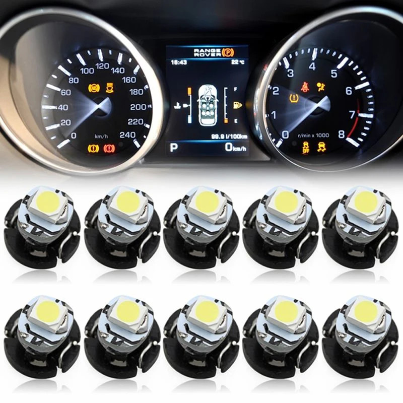 

【F】10Pcs T3 SMD Led Neo Wedge Car Dash Gauge Instrument Cluster Bulbs Light White