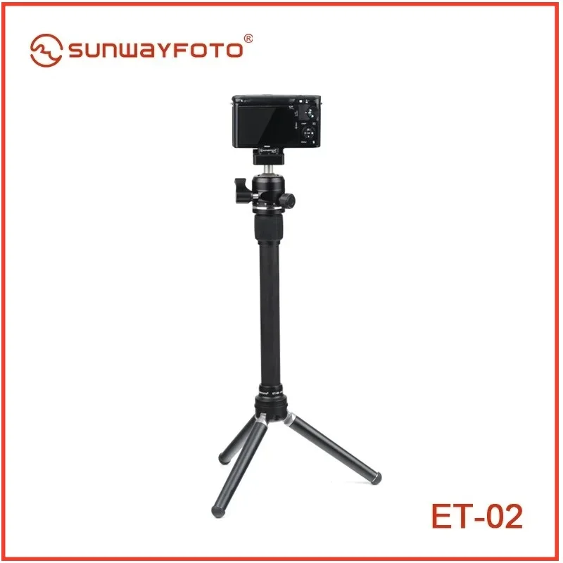 

SUNWAYFOTO ET-02 Удлинительная трубка для штатива, 24 мм, материал из углеродного волокна для штатива с винтом 1/4-3/8, аксессуары для цифровой зеркальной камеры