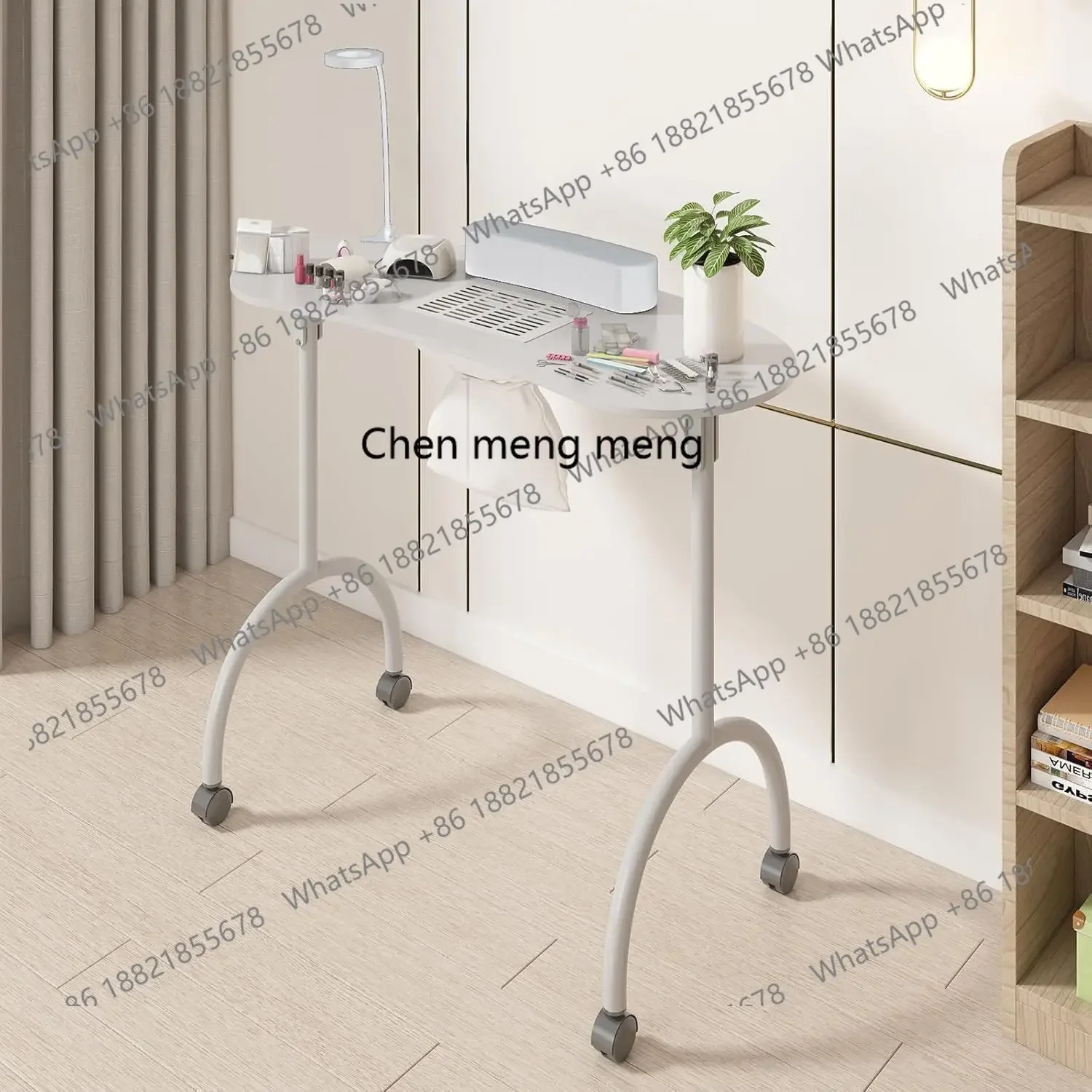 Single manicure table, built-in manicure vacuum cleaner, removable portable folding manicure table