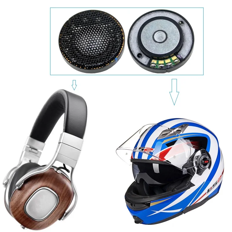 New Hifi 40mm Speaker Unit for DIY Repair Headset Excellent Sound For Bluetooth Helmet headset Driver 2pcs replacement parts