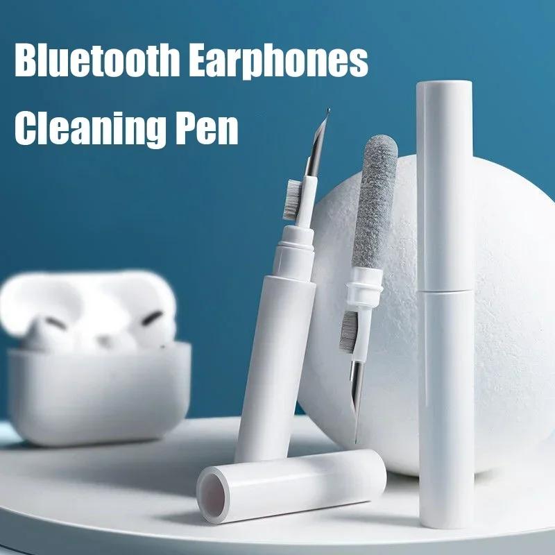 Bluetooth Earphones Cleaner Kit for Airpods Pro 4 3 2 1 Multi-Function Cleaning Tool with Brush Flocking Sponge Clean Brush Pen