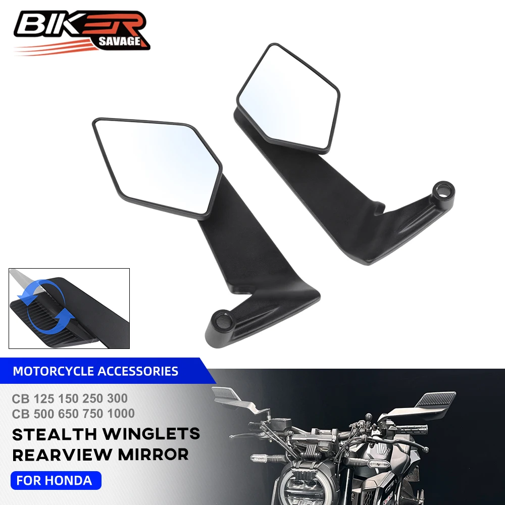 

For Honda CB500 CB1000 HORNET Rearview Mirror CB 1000R 750 650R 650F 300R 250R 150R 125R Invisible Wing Rear View Side Mirrors