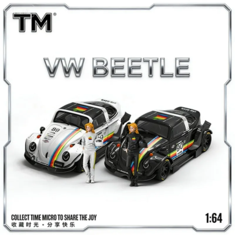 Time Micro 1:64 Volkswagen Beetle, die-cast alloy car model, gift for boys, high-end static collection piece for adults.