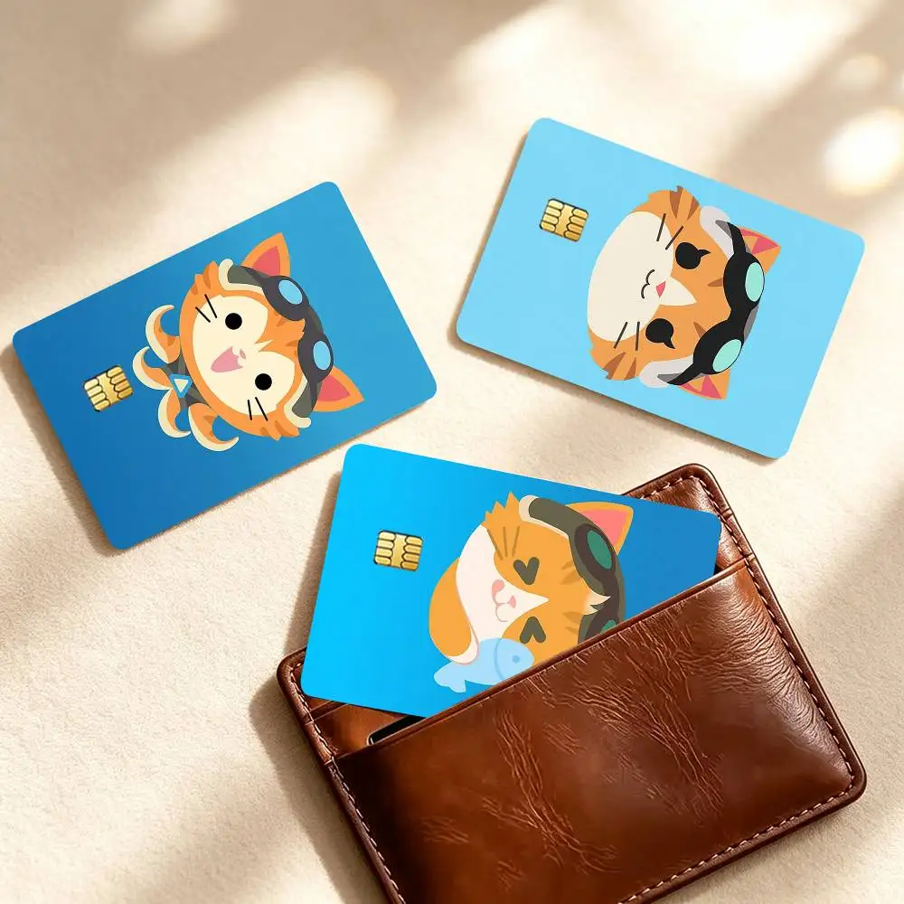 G-Game Overwatch Jetpack Cat  Credit Card HD Stickers Small Chip Waterproof Sticker Game Card Decal Gift