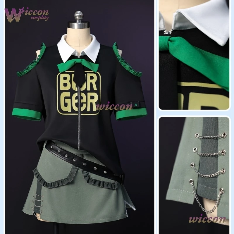 

Уха ‌ ‌ Костюм для косплея Zenless Zone Zero FES Anby, топ, платье Jirai Kei, костюм для выступлений для взрослых и женщин, ролевая игра на Хэллоуин