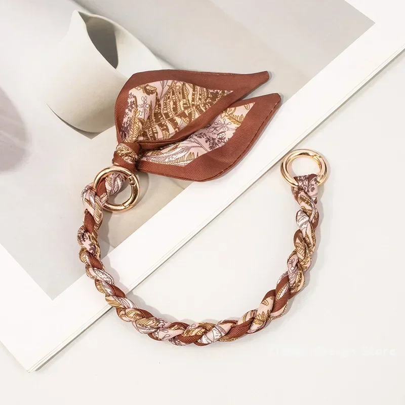 محفظة سلسلة سبائك معدنية وشاح حريري حقيبة سلسلة انفصال القوس وشاح سلسلة معدنية أكياس حزام الأشرطة أكياس