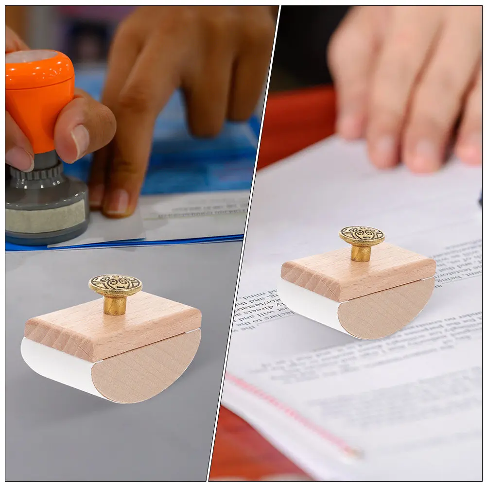 

2Pcs Premium Wood Rocker Blotter Ink Quick Drying Stamp Absorbs Excess Ink Without Smudging Portable Writing Accessory Desk