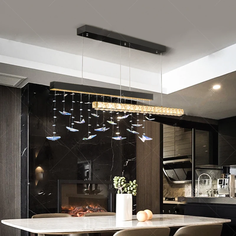 Modern home decoration crystal chandelier, stair Pendant lamp, living room Pendant lights, interior lighting