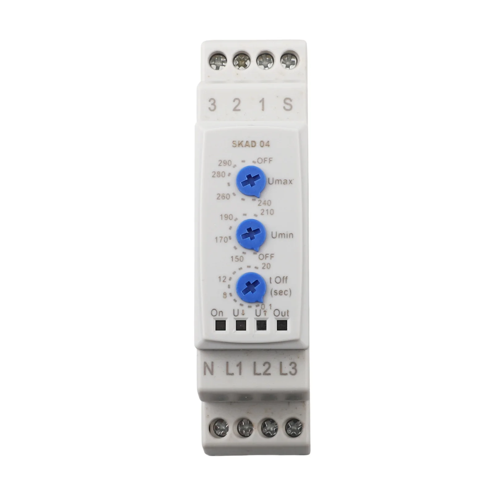 Practical New Protector Undervoltage 220VAC 90*58*22.5mm Adjustable Gray Over Under Voltage Relay Phase Sequences