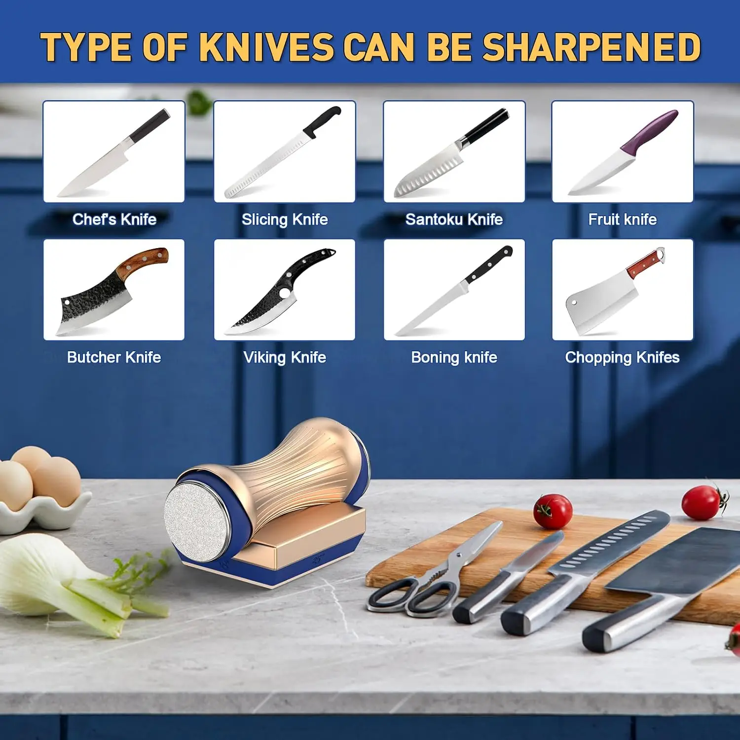 New 2‑Angle Rolling Knife Sharpener 15°/20° Sharpening Tool With Replaceable Abrasive,Precision Manual Knife Sharpening System