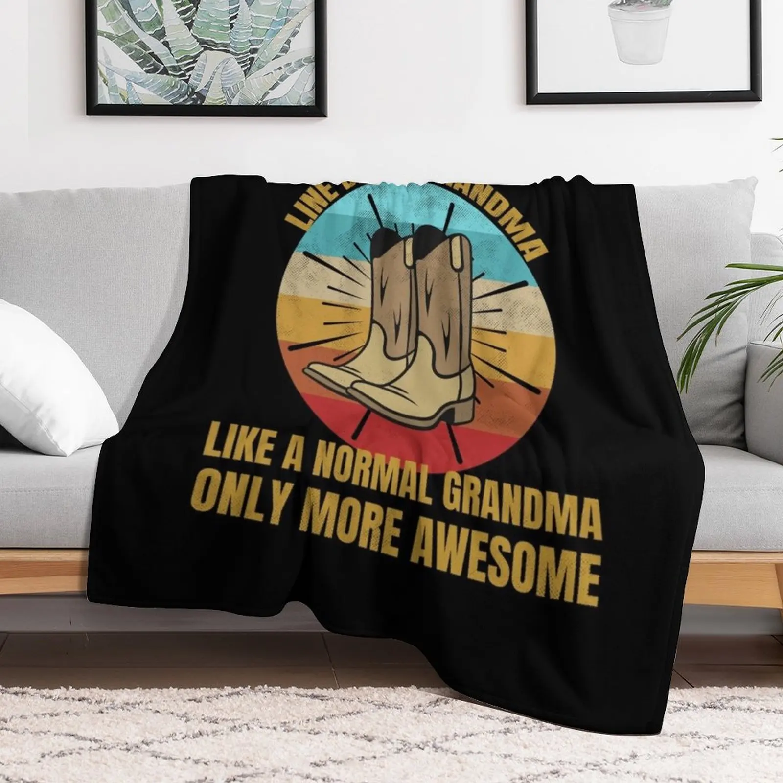 Awesome Line Dance Grandma _ Country Music Line Dance Throw Blanket Hairys Plush Sleeping Bag Blankets