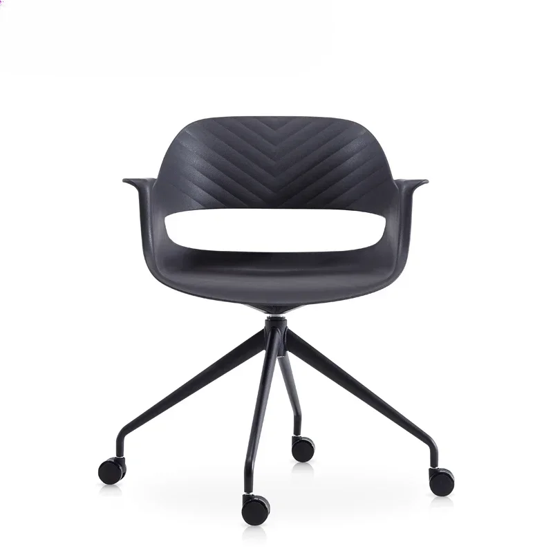 Wholesale modern design office furniture pp plastic meeting table armchair with caster