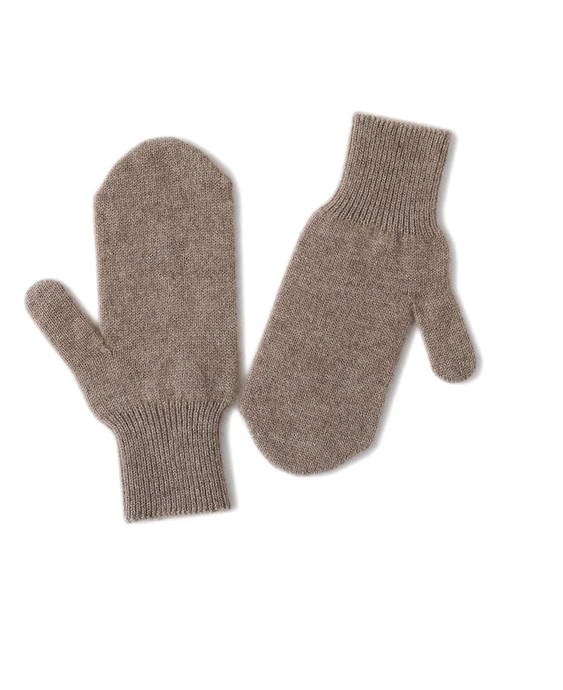 Simple Style 100% Cashmere Thicken Women Winter Keep Warm Full Finger Knitted Cashmere Gloves Cute Lovely Drive Cycling Mittens