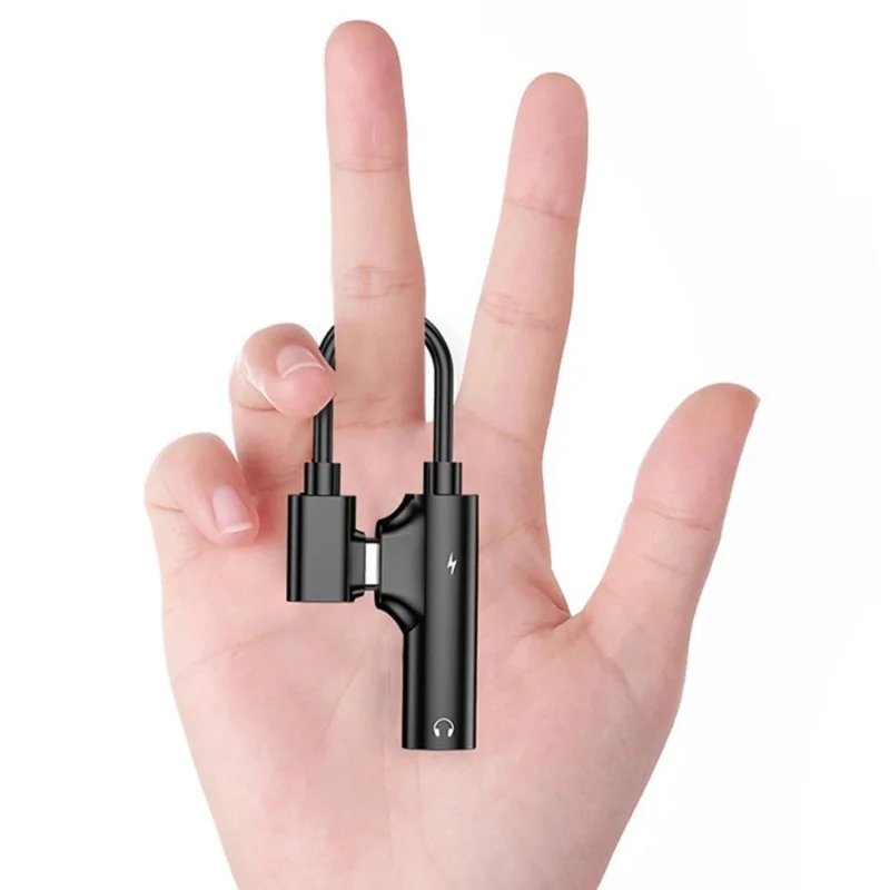 2 w 1 typ C 3.5mm AUX Adapter USB C do 3.5 wtyczka gniazdo słuchawkowe 3 5 Splitter słuchawki Audio konwerter dla Xiaomi Huawei LG