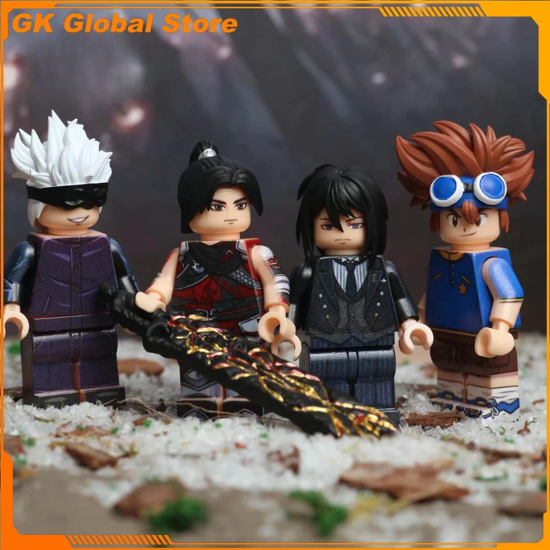 5cm Movie Figure Gojo Satoru Periphery PVC Model Assembled Building Blocks Statue in Stock Desktop Decorative Ornaments Gift Toy