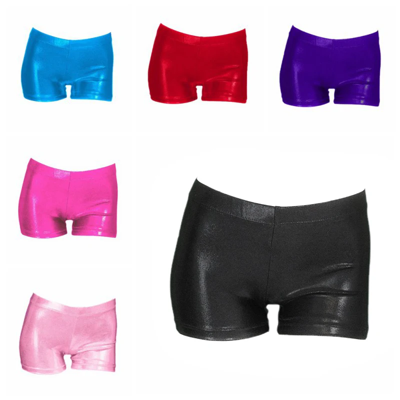 Pantalones cortos de gimnasia para niñas, ropa de práctica de Ballet, gimnasia y baile, pantalones cortos de Color brillante de alta calidad para niños