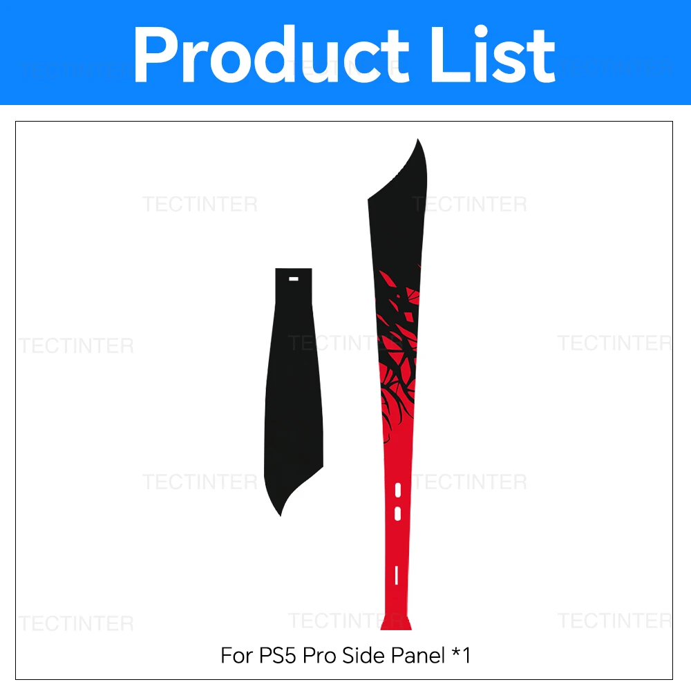 Middle Skin Sticker for PS5 Pro Console Anti-Scratch PVC Vinyl Decal Protective Cover for Disc & Digita Version Game Accessories