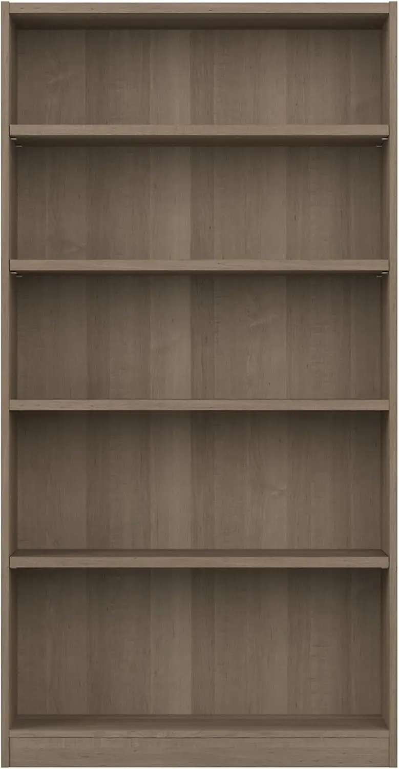 Librería Universal de 5 estantes, mueble alto, color gris ceniza