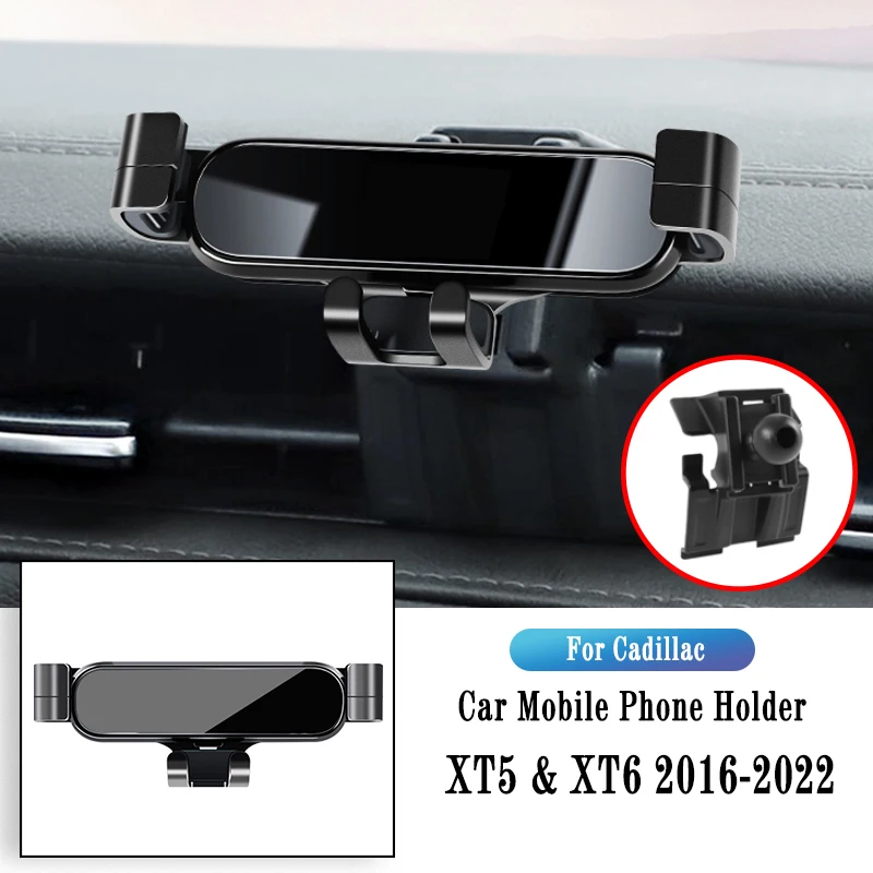 

Car Phone Holder For Cadillac XT5 XT6 2016-2022 Gravity Navigation Bracket Stand Air Outlet Clip Rotatable Support Accessories