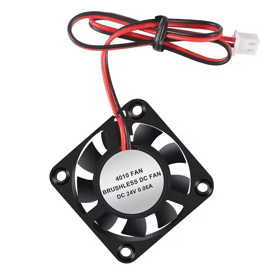 3D-Drucker 4010 Bürstenloser DC-Lüfter 12 V 24 V 40 * 40 * 10 mm Geräuscharme Kühlventilatoren Gebläse Kugellagerhülse Hydraulikflüssigkeitslager – Detail 3