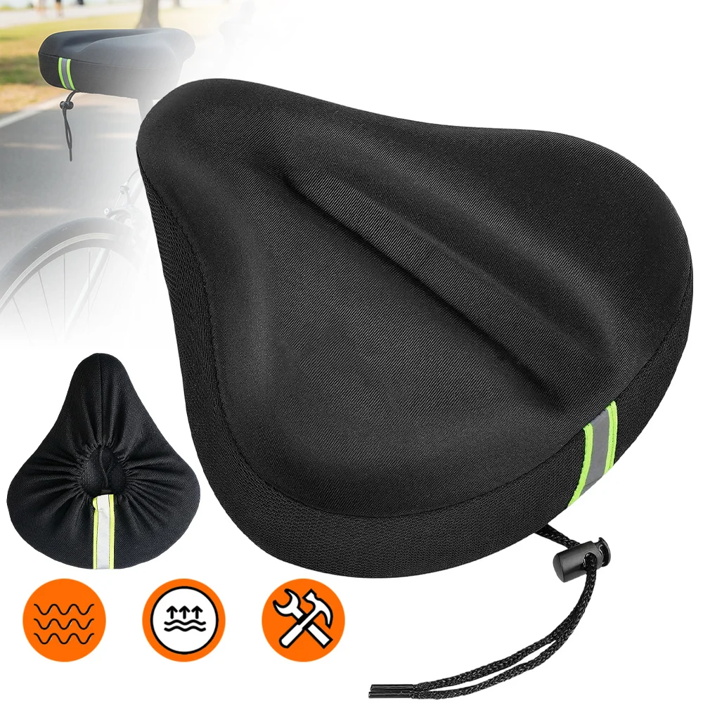 Housse de coussin pour vélo d'exercice, housse de selle de vélo confortable, housse de selle large adaptée aux vélos stationnaires, au cyclisme en salle
