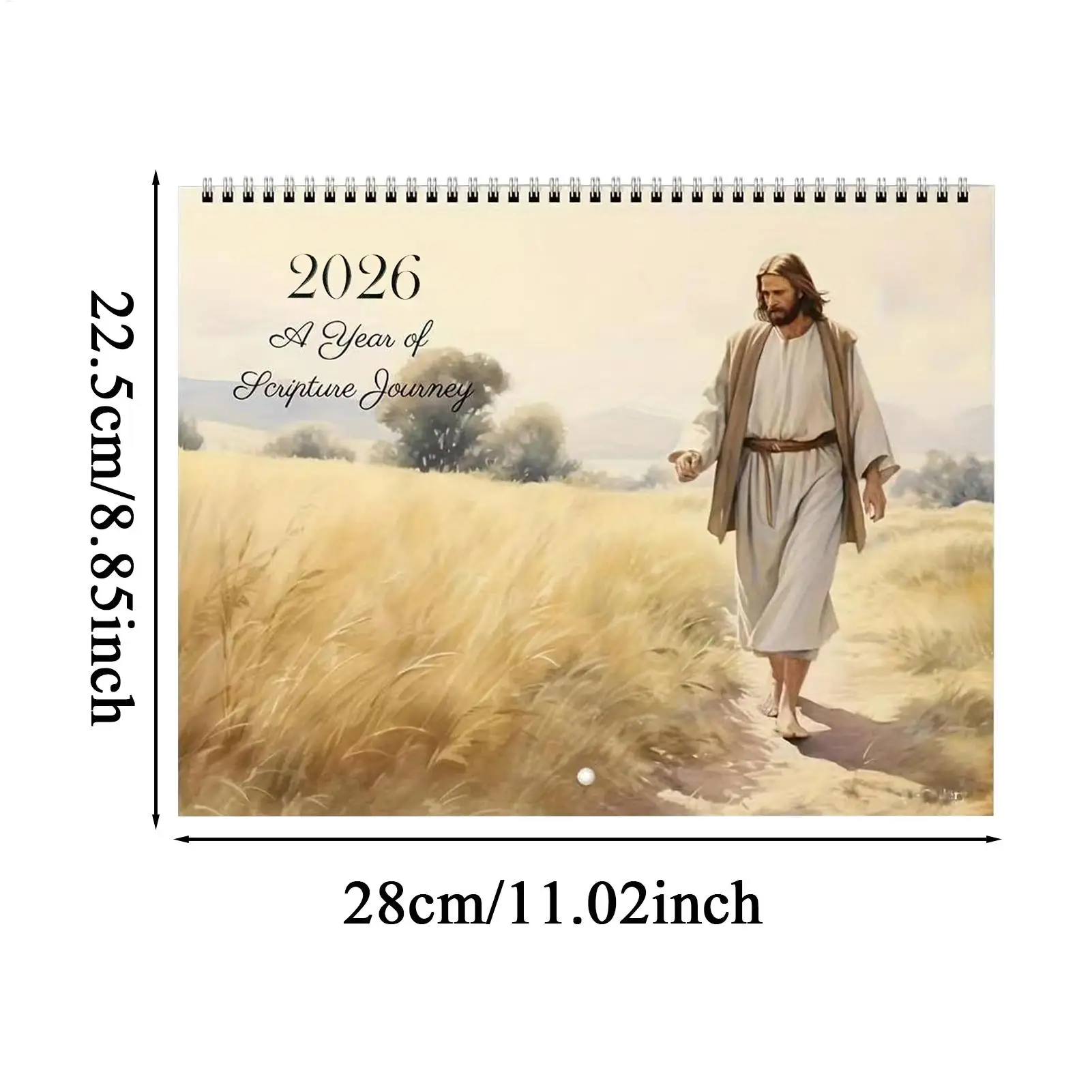 벽 달력 2026 기독교 달력 매일 계획을위한 교수형 플래너 벽 장식 홈 직장 교실 기숙사 가족
