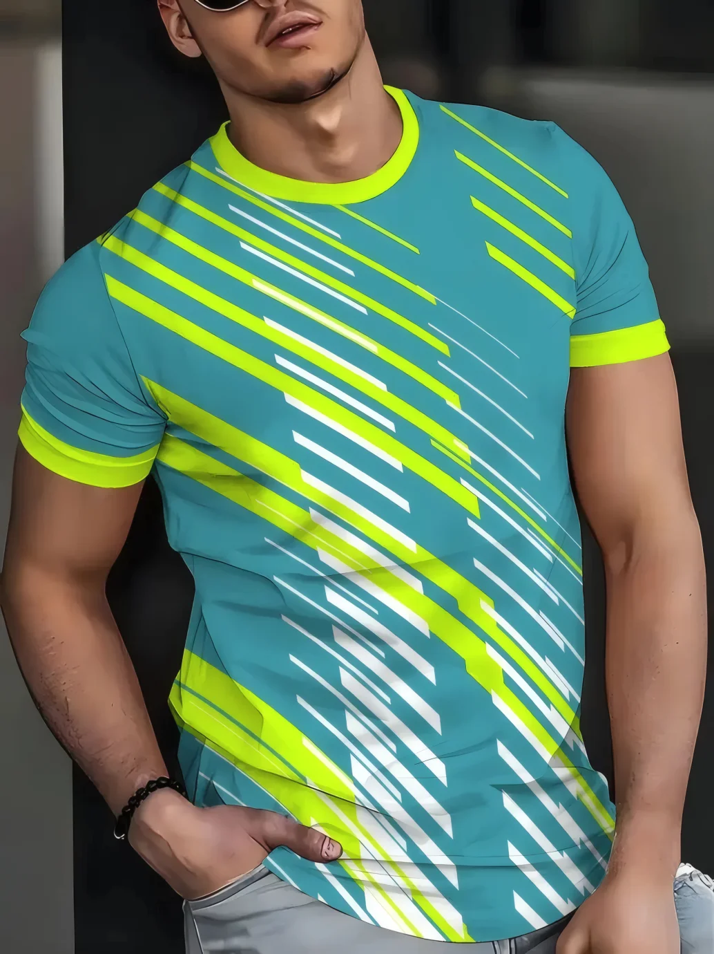 

Fashion Hot Selling Classic Retro Creativity Men T-shirt Summer New Trend Casual 3D Printed Round Neck Short Sleeve Tees Tops