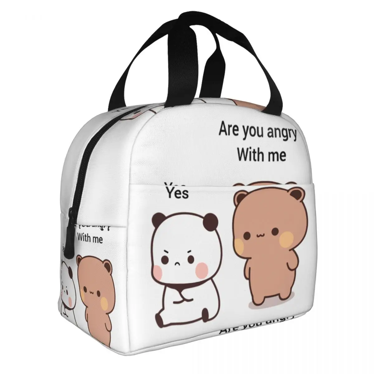 Panda Bear And Brownie BUBU DUDU Couple Resuable Lunch Boxes for Women Leakproof Thermal Cooler Food Insulated Lunch Bag Work