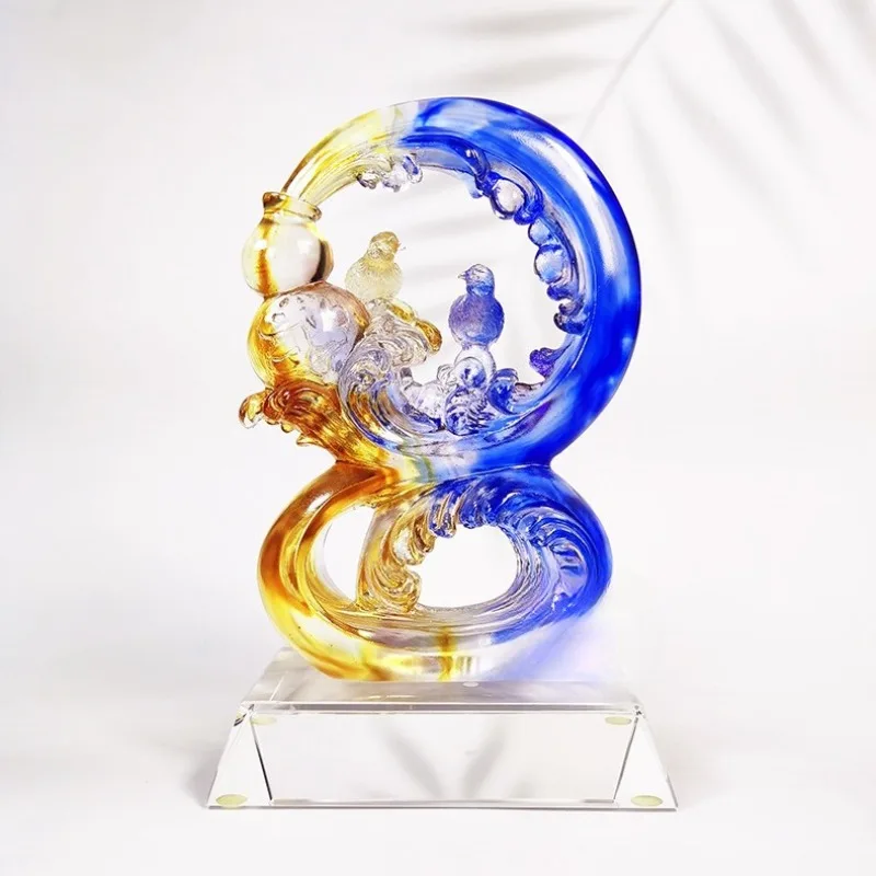 

Glazed desktop ornament Crystal desktop ornament Glazed ornament