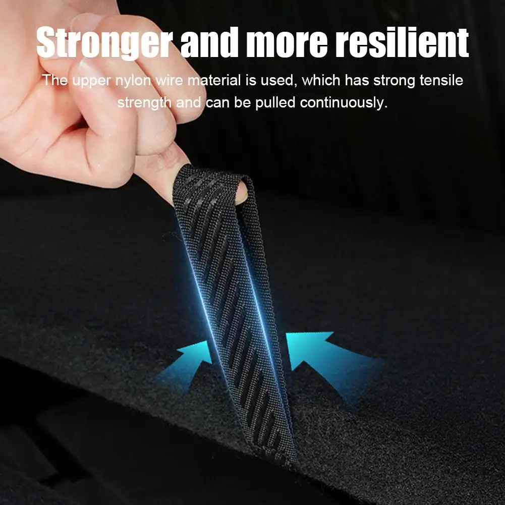 

For Tesla Model Y Launch 2021-2025 Rear Trunk Rope DrawString Open Tail Box Cover Handle Pull Strap Car Organizer Accessorie