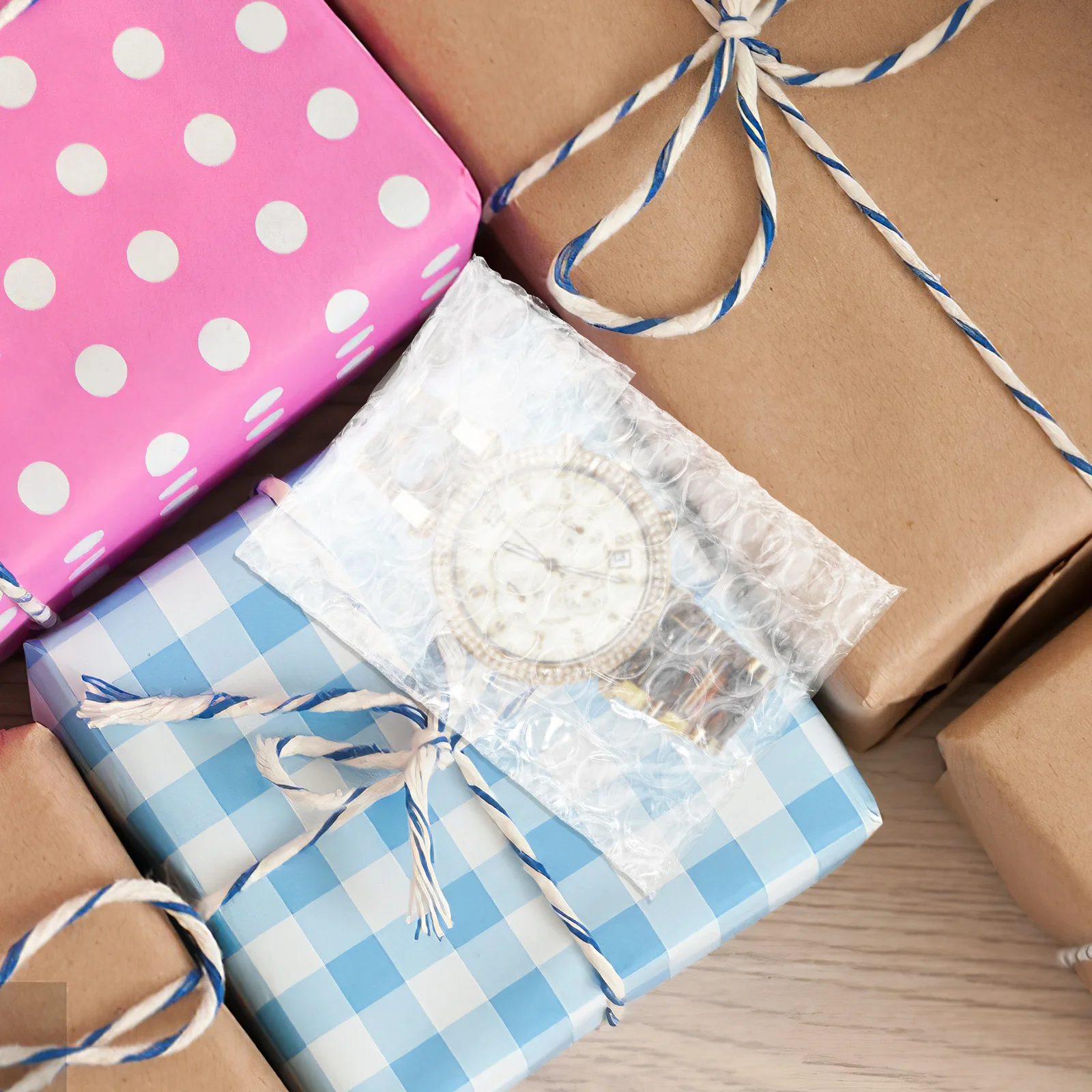 50 buste postali a bolle antiurto 8X10 pollici piccole buste imbottite in plastica per calzini gioielli forniture per imballaggio di spedizione fatte a mano