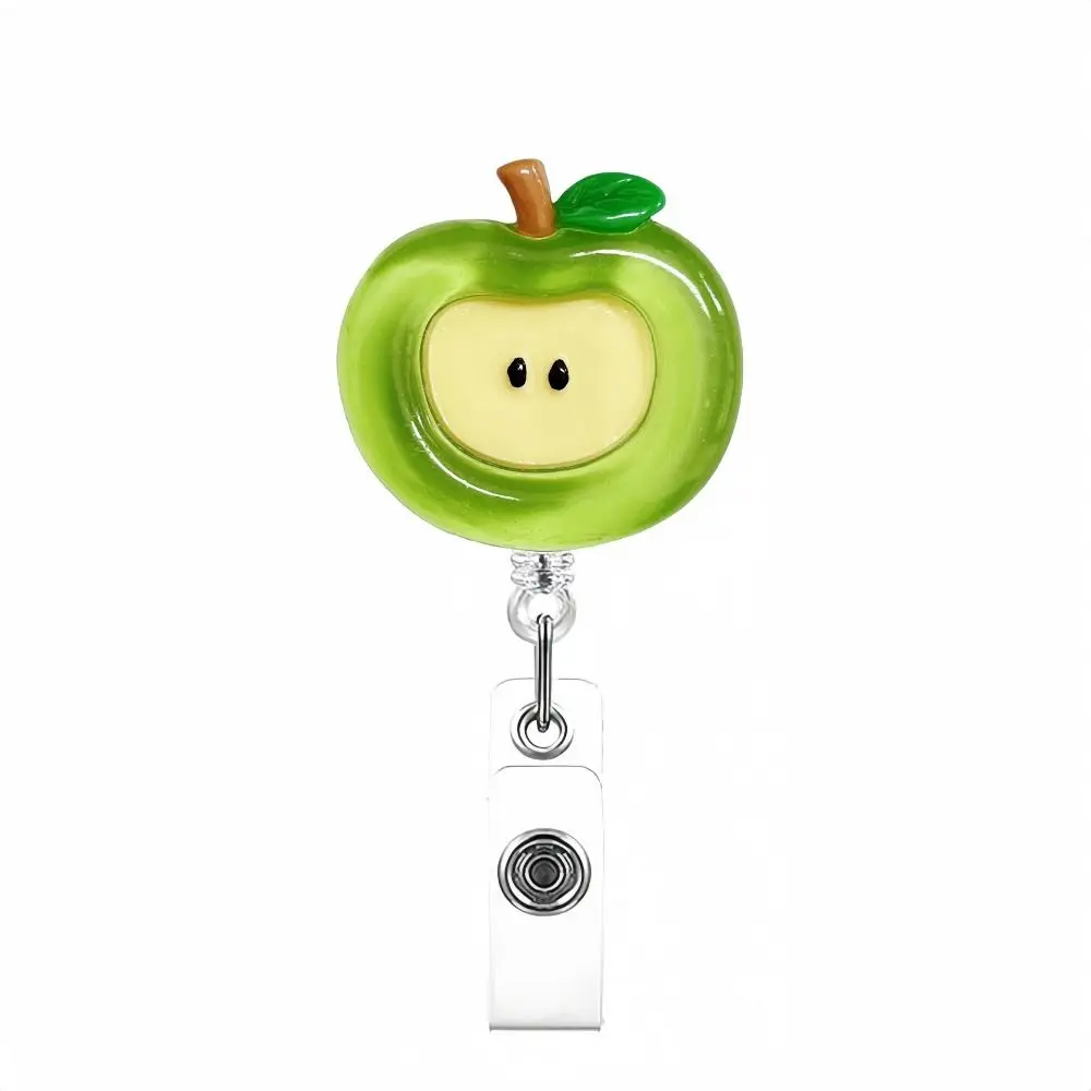 Acrylic ID Badge Holder Retractable 360 Rotating Badge Reel Clip Telescopic Alligator Clip Nurse Badge Reel Doctor Hospital