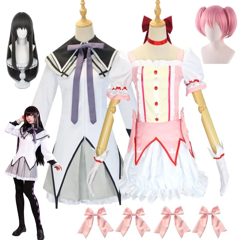 Anime magiczna dziewczyna Puella Magi Madoka Magica Homura Akemi Kaname Madoka przebranie na karnawał mundury walki dla Mahou Shoujo