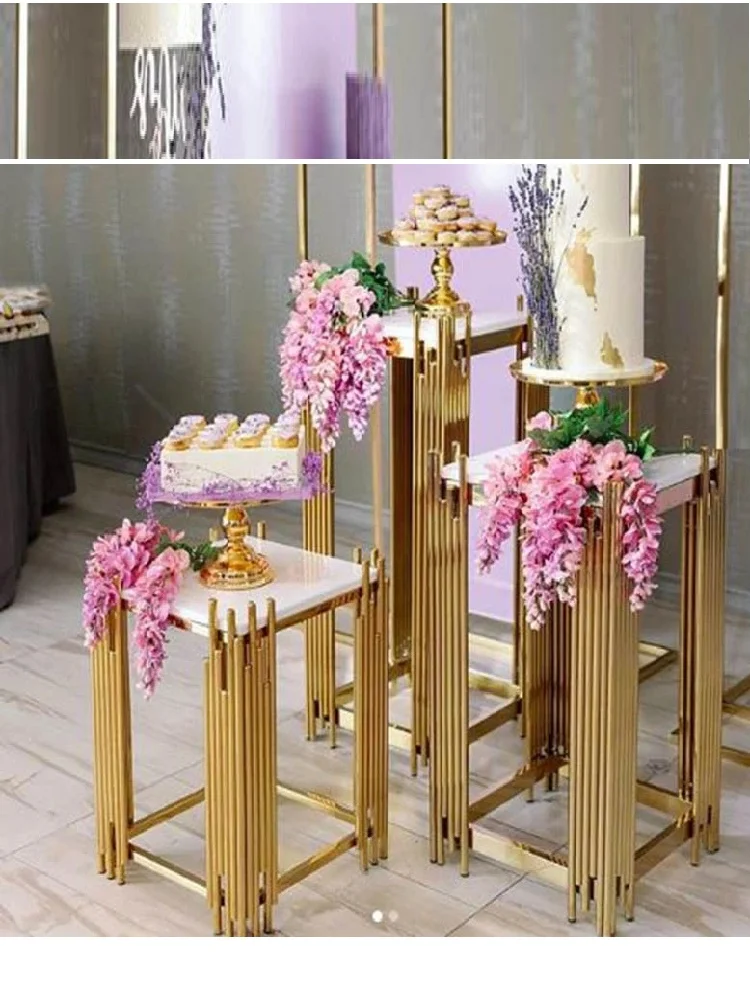 

Popular Style Column Dessert Table Plinth Cake Favor Candy Gift Bouquet Display Stand Food Drinks Toys Holder For Wedding Party